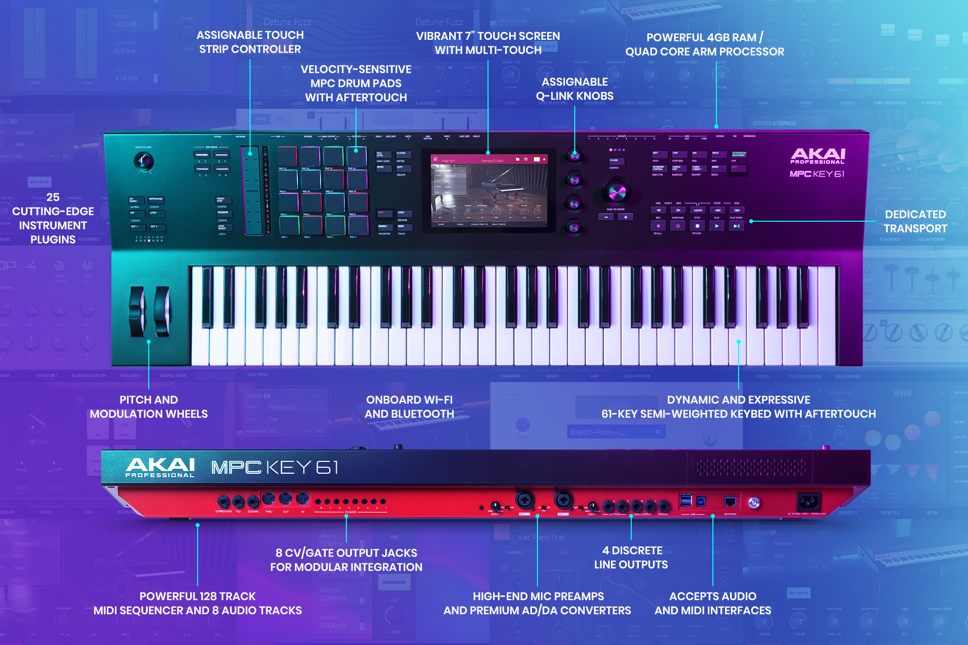 AKAI MPC Key 61 - syntezator / Stacja robocza